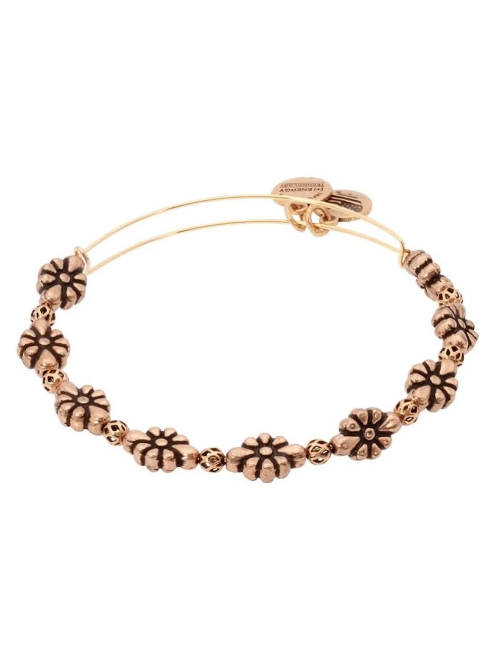 NWT! Alex and Ani Blossom EWB Beaded Bangle Bracelet - Gold